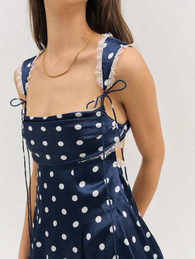 Holland Mini Dress Navy Blue