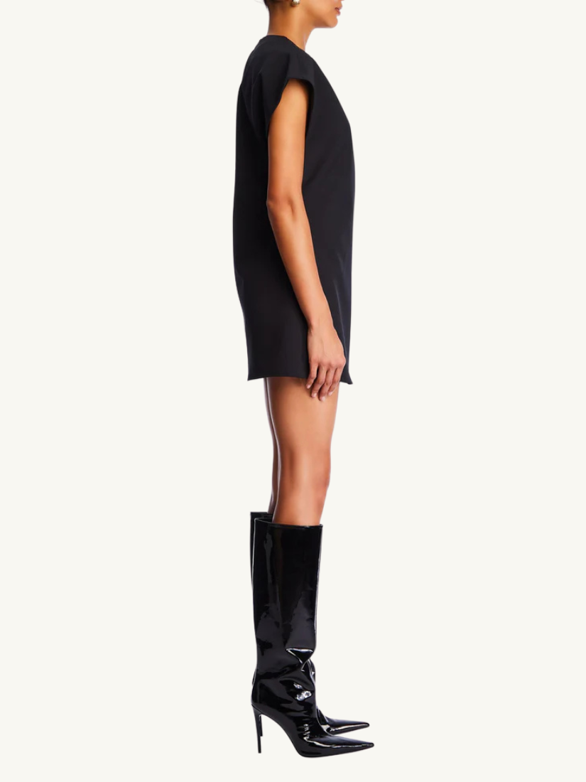 Anna Crepe Mini Dress Black