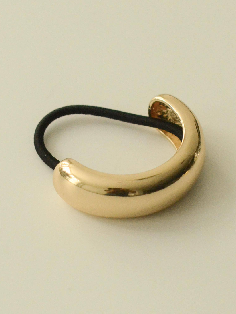 Wide Metal Cuff Hair Tie | Gold