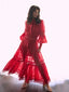 Ocean Silk Maxi Dress Ruby Red