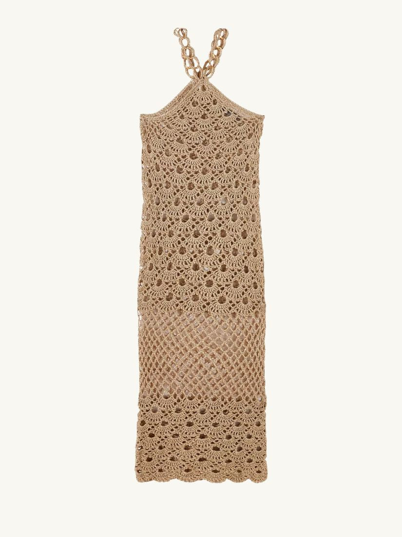Akira Shell Mermaid Midi Dress Bronze
