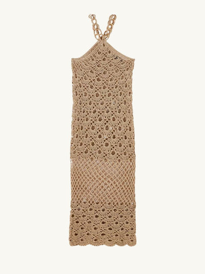 Akira Shell Mermaid Midi Dress Bronze