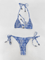 Beaded Triangle Top Optic Blue