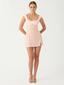 Daya Beaded Mini Dress Pink