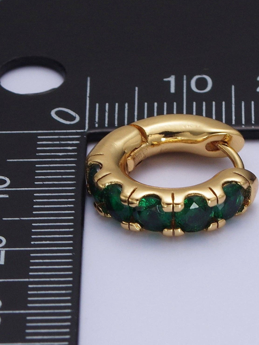 24K Gold Filled Emerald Green