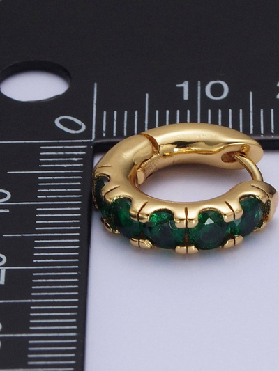 24K Gold Filled Emerald Green