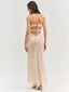 Kate Sequin Maxi Dress Nude