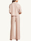 Washed Satin Jacquard Cropped Shirt Feather