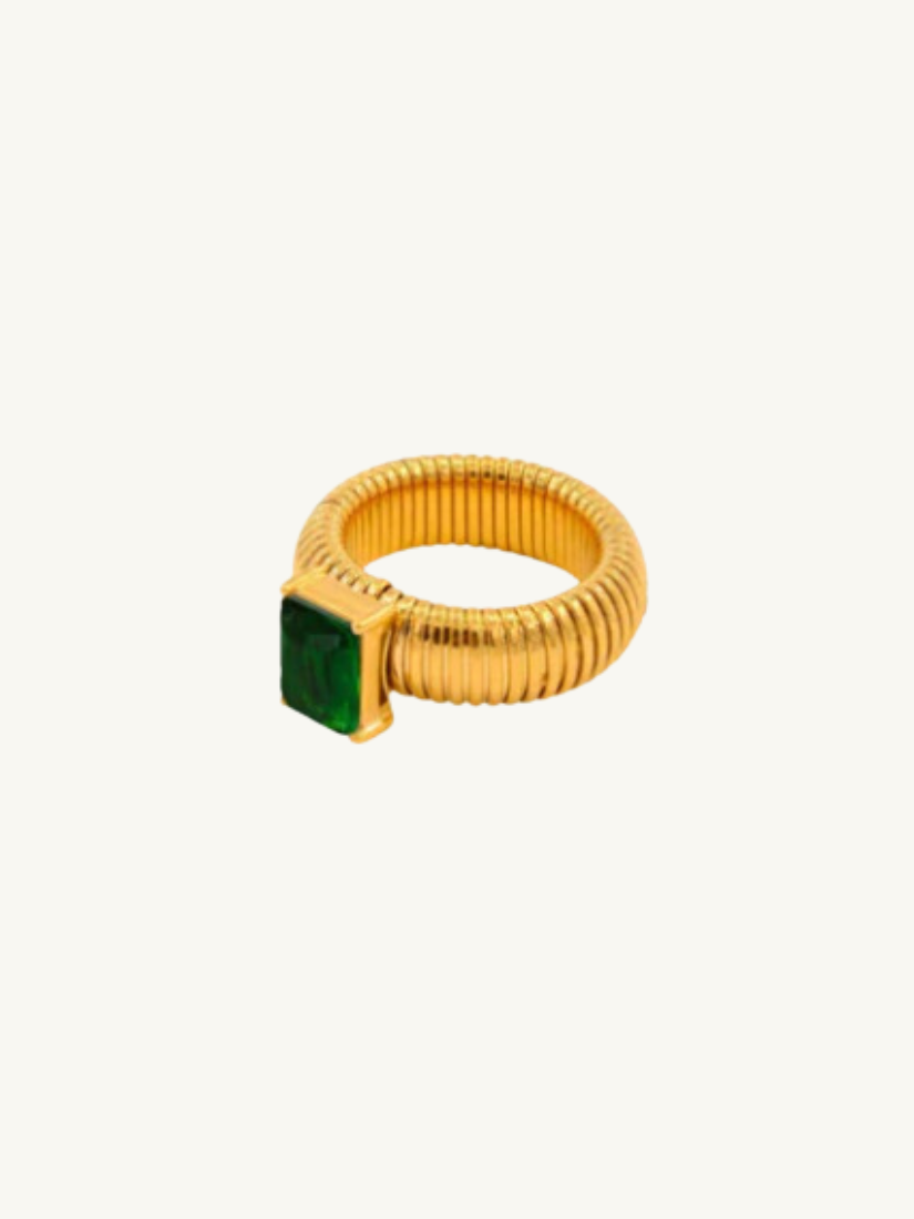 Cobra Ring - more colors: Emerald