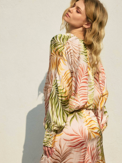Sunkiss Surplice Top + Pant Set Desert Palm