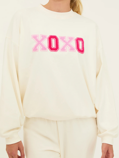 Devyn Oversized Sweatshirt Xoxo Cream