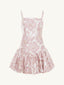 Petal Jacquard Mini Dress Pink
