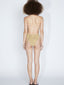 Eyelet Fine Strap One piece Caramello