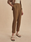 Alana Slim Tapered Cuff Pant 27 Taupe Stone
