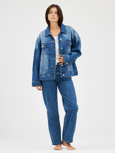 Oversized Jean Jacket Med Blue Wash