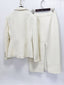 Elegant Floral Embroidered Blazer & Midi Skirt Set
