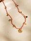 Indina 18K Non-Tarnish Boho Charm Braided Necklace