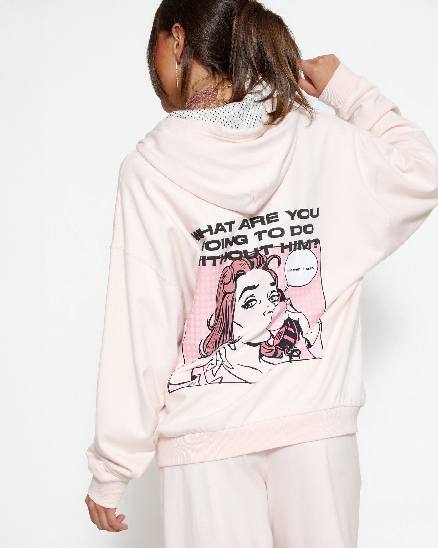 Without Him Remix Zip Up Harley Pink