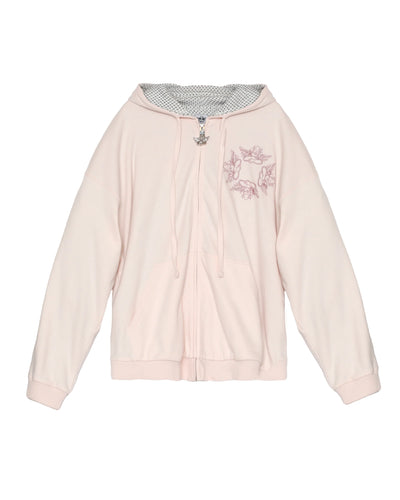 Without Him Remix Zip Up Harley Pink