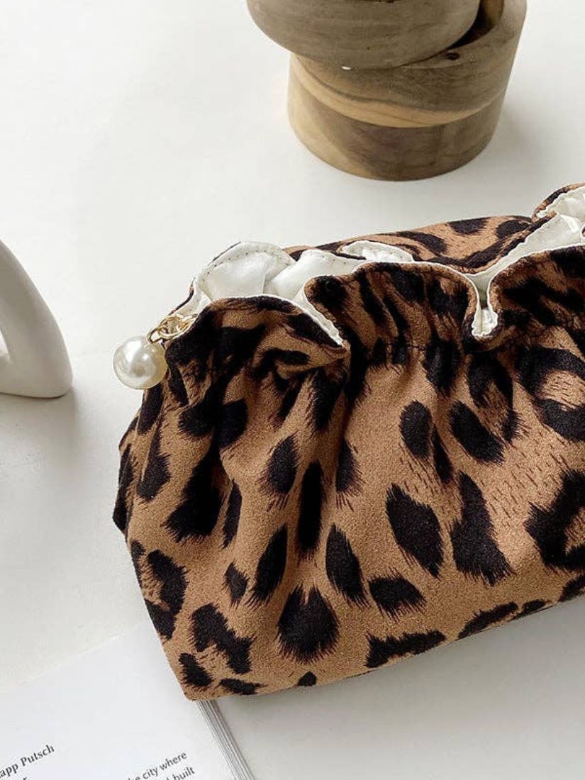 Vintage Leopard Cosmetic Bag Small