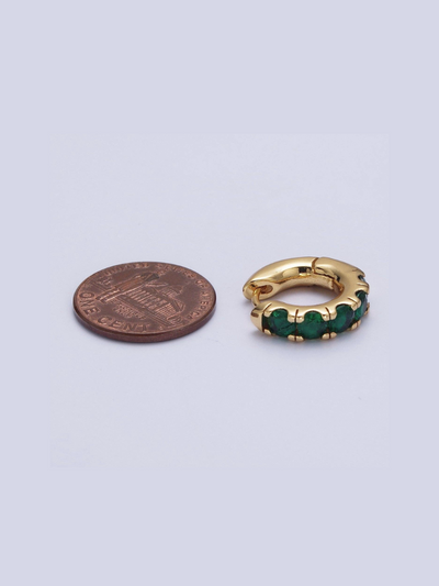 24K Gold Filled Emerald Green