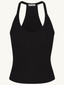 V-Neck Racerback Tank Black