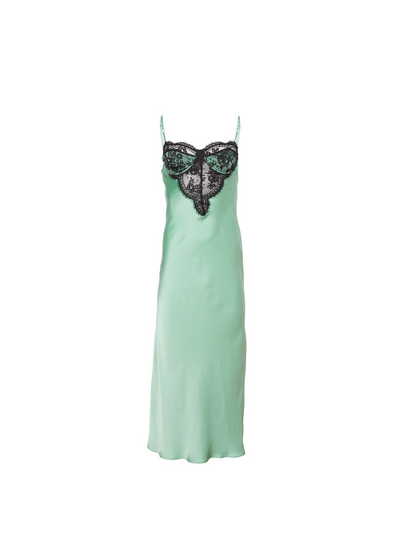 Frankie Laced Cupped Dress Pixel Green