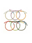 Kids Twisted Duo Color Evil Eye Bracelet: Orange Fluorescent & Gold
