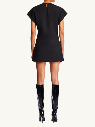 Anna Crepe Mini Dress Black