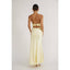 SLEEVELESS SATIN RUCHED DETAIL MAXI DRESS