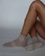 The Shortie Grip Socks Tan & Cream