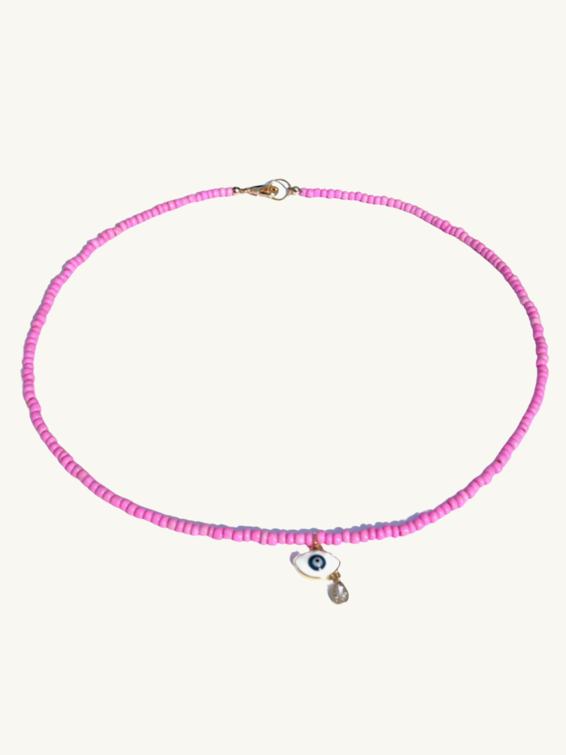 Protection Drip Necklace: Pink