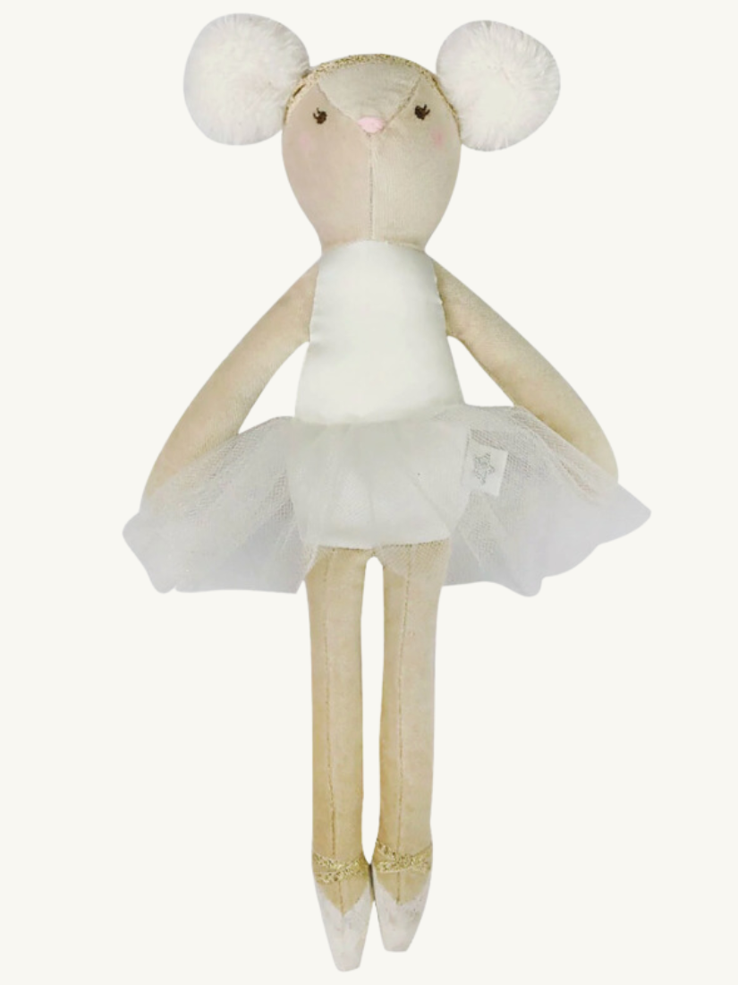 Cotton Velvet Ballerina Mouse Doll