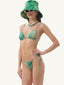Capri Bikini Top Green Snake