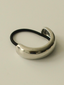 Wide Metal Cuff Hair Tie | Silver