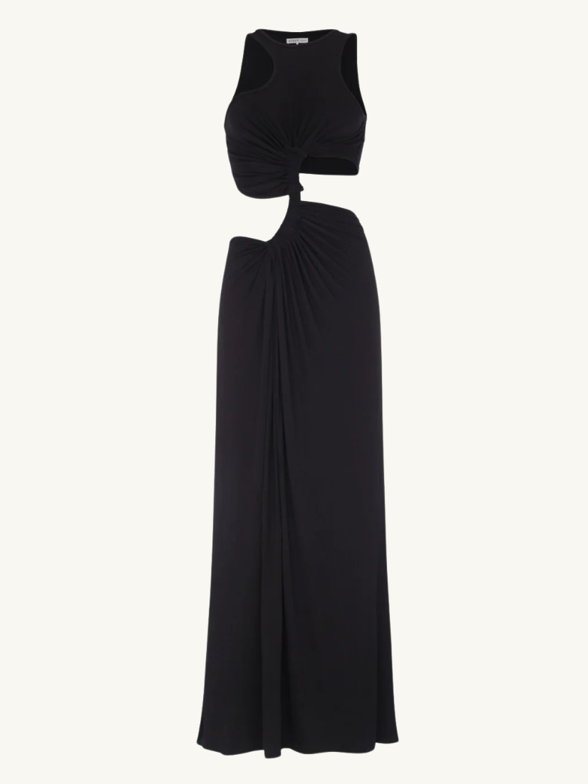 Cutout Twist Dress Black