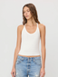 V-Neck Racerback Tank Cream