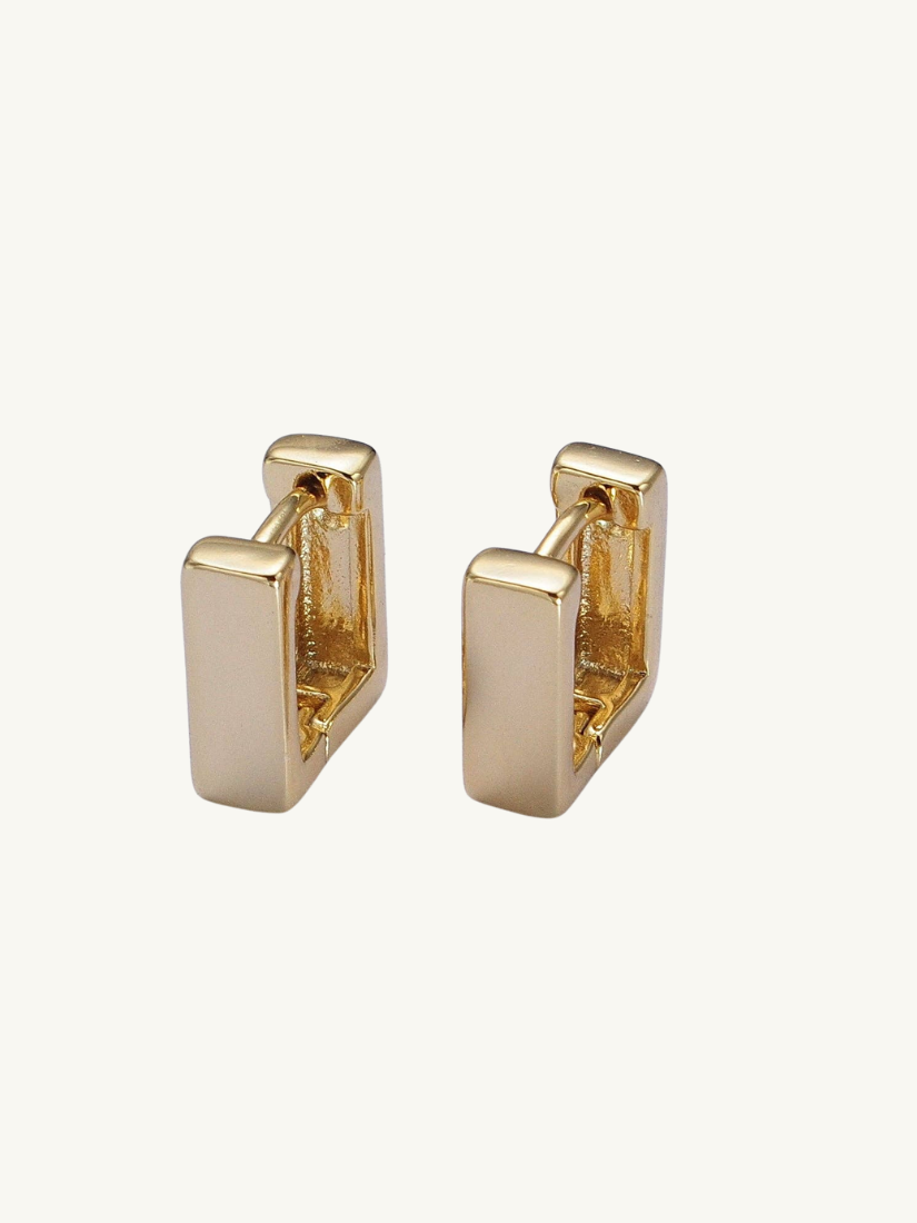 Mini Square Cartilage Huggie Hoop Earrings