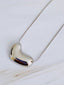 Bold Molten Heart Necklace: Silver