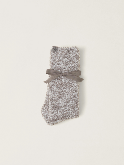 Cozychic Heathered Socks Charcoal White