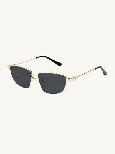 Cleo Polarized Sunglasses: Black/Gold