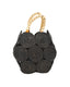 Romy Disc Raffia Straw Handbag with Wooden Bead Handles