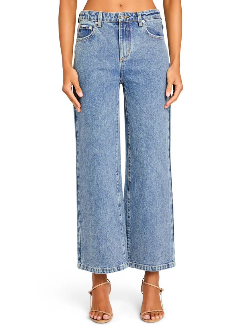 Kirt Wide Leg Cropped Jeans Lakeside