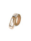 Metal Core Belt in Shiitake: Shiitake Suede with Mixed Metal Hardware / S