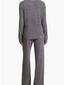 Cozychic Ultralite Jersey Roll Pullover & Wide Leg Pant Set Coal