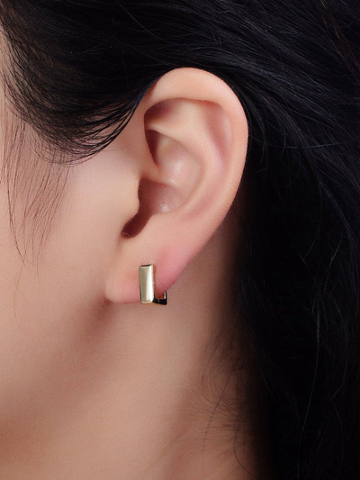 Mini Square Cartilage Huggie Hoop Earrings