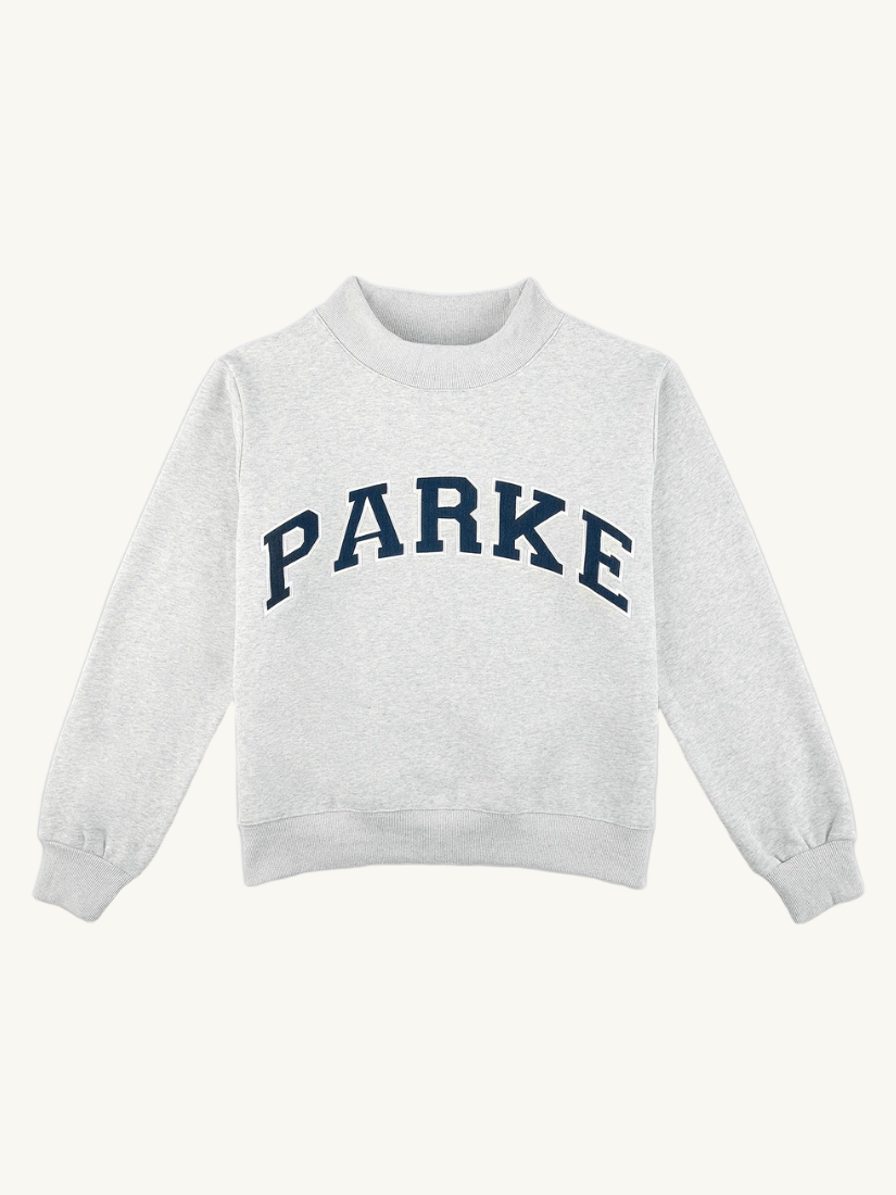 Varsity Mockneck Sweatshirt Grey Navy