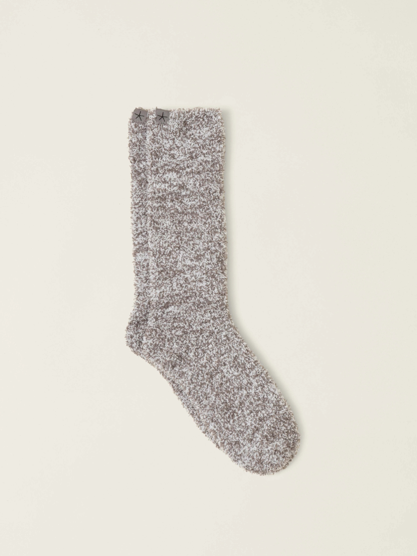 Cozychic Heathered Socks Charcoal White