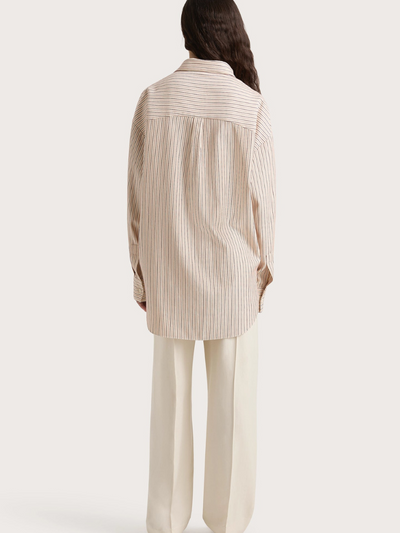 En Vau Shirt Pinstripe Garnet/Blush