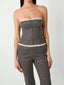 Strapless Bustier Black Gingham
